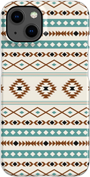 aztec iphone case teal cream black